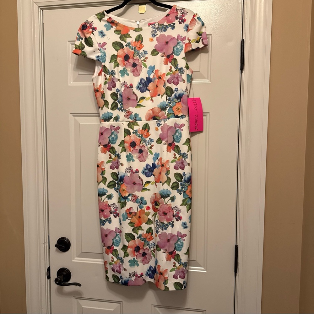 Betsey Johnson Multicolor Floral Midi Dress